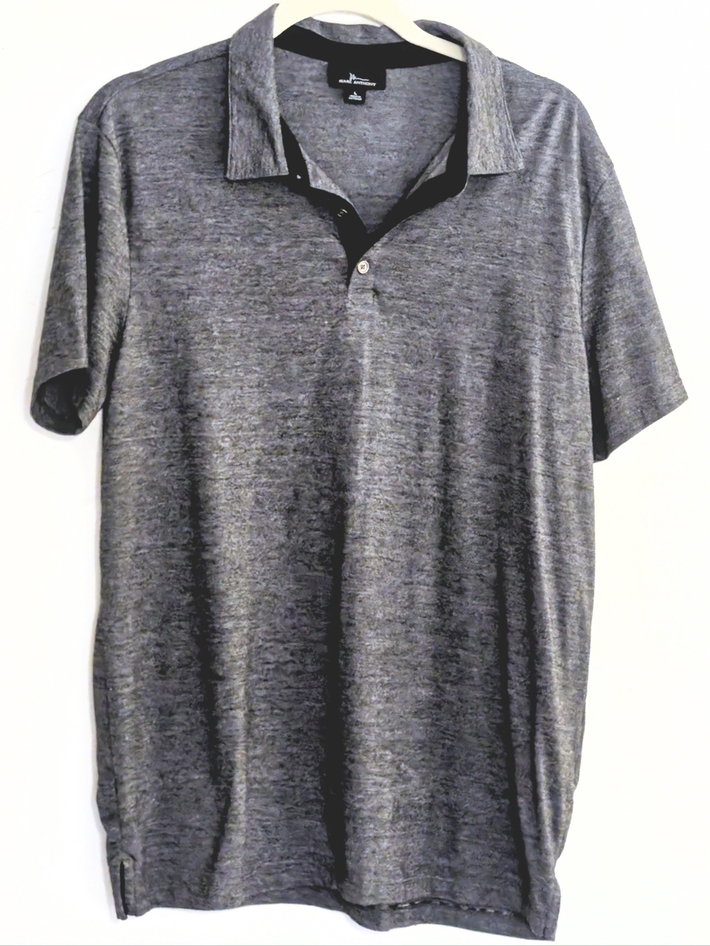 Marc Anthony Gray Polo Shirt Men’s L Stretch Short Sleeve Modern Fit